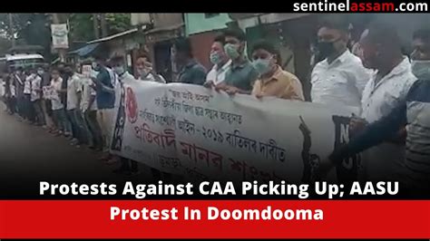 Protests Against Caa Picking Up Aasu Protest In Doomdooma Youtube