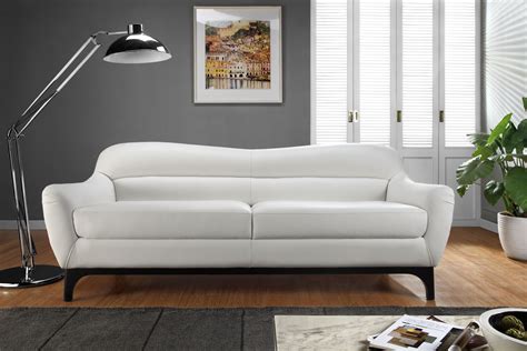 Moroni leather furniture | leather furniture design with a passion for fashion and the finest workmanship, los angeles. Wollo Pure White Top Grain Leather Sofa from Moroni ...