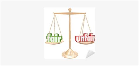 Fair Vs Unfair Words Scale Balance Justice Injustice Fair And Unfair
