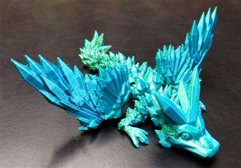 Crystal Winged Dragon Aqua Green Small