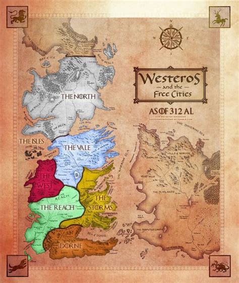 Westeros And The Free Cities Got Game Of Thrones Game Of Thrones Map Game Of Thrones Westeros