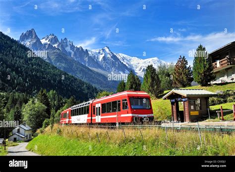 Historic Train Mont Blanc Express Chamonix France Stock Photo Alamy