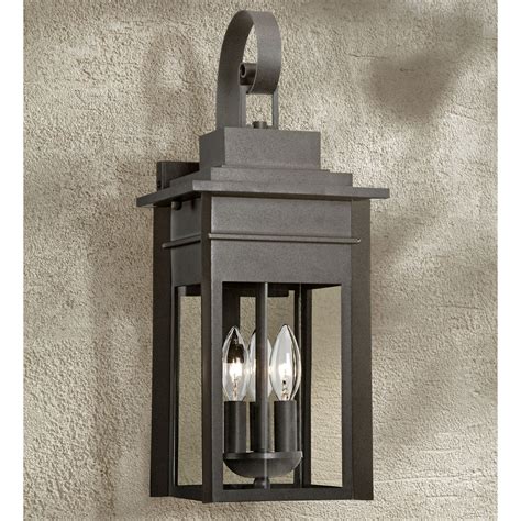 Franklin Iron Works Traditional Outdoor Wall Light Fixture Black