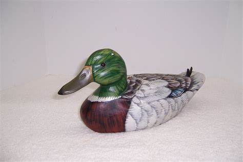 Hand Painted Wood Duck Decoy Triple A Resale