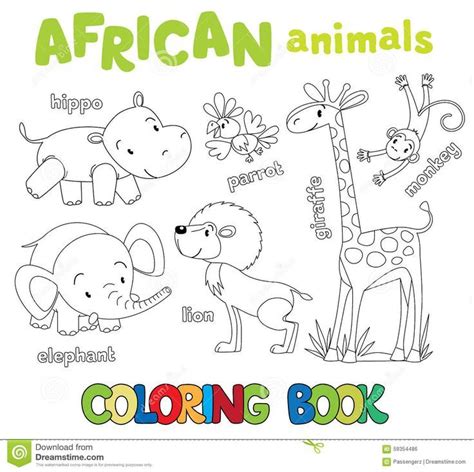 Coloring Book Of Funny African Animals Coloring Books Coloring Book