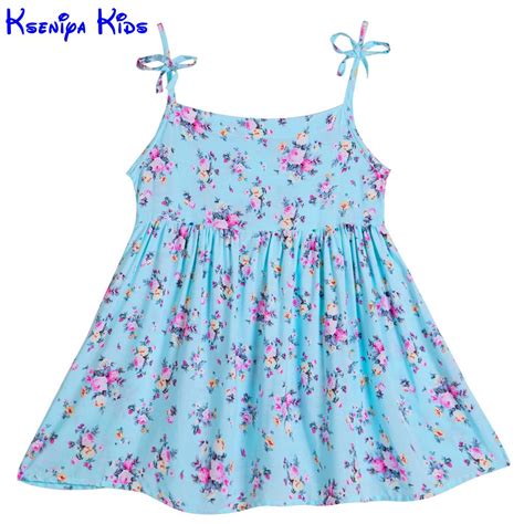 Kseniya Kids Baby Girls Dresses Floral Print Bow Knot Designer Children
