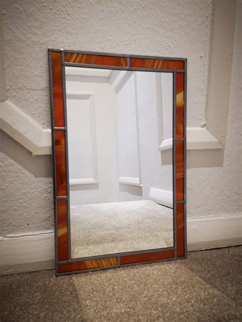 Stained Glass Border Mirror 45x61cm 18inx2ft Lawson Glassworks