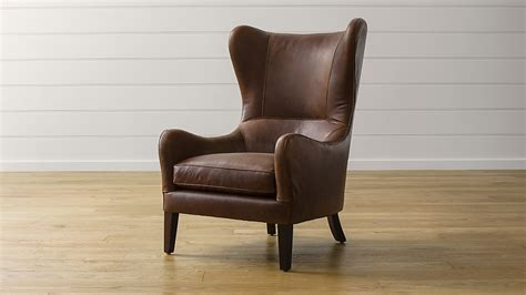Wing back leather chairs are also very good for office use. Garbo Leather Wingback Chair Berkshire: Bourbon | Crate ...