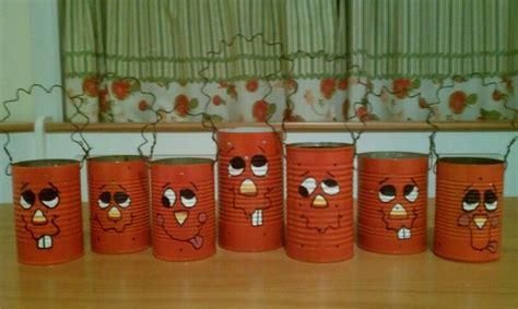 Painted Soup Can Pumpkins Tin Can Crafts Crafts For