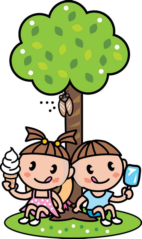 A Couple Of Children Are Eating Ice Cream Clipart Free Download