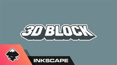 Inkscape Tutorial 3d Block Text Youtube