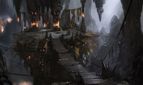 Abyss By Mingrutu On Deviantart Fantasy Landscape Game Concept Art