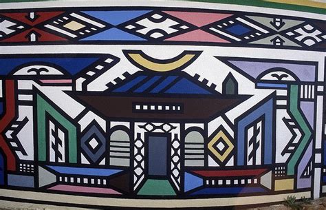 Ndebele House Painting South Africa 2000南非恩德貝勒人彩繪居屋1 South African