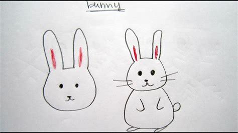 How To Draw Cute Cartoon Bunny Rabbit 畫卡通兔子 Easy Drawing Tutorial