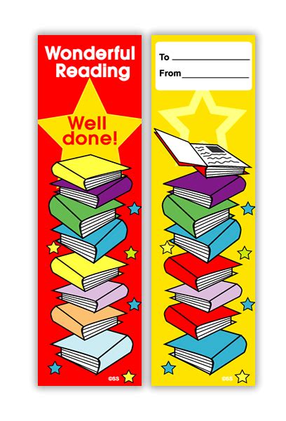 Bookmark Wonderful Reading Well Done Superstickers