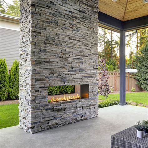J Series See Through Outdoor Gas Fireplace The Fireplace