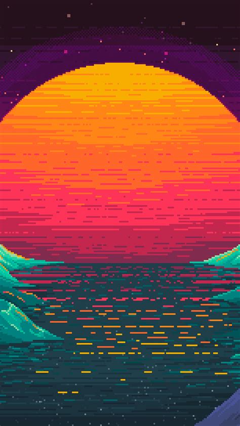 The Best 18 Pixel Art Wallpaper 1920x1080 Sunset Ah Background
