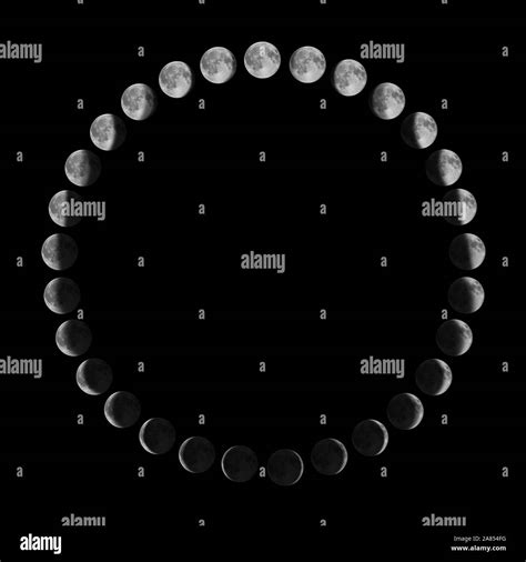 Fases De La Luna Ciclo Lunar Fotografía De Stock Alamy