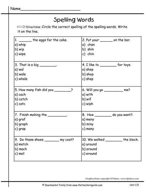 19 Best Images Of First Grade Spelling Test Worksheets 1st Grade