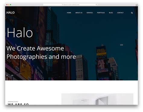 Halo Free Photography Agency Website Template Colorlib