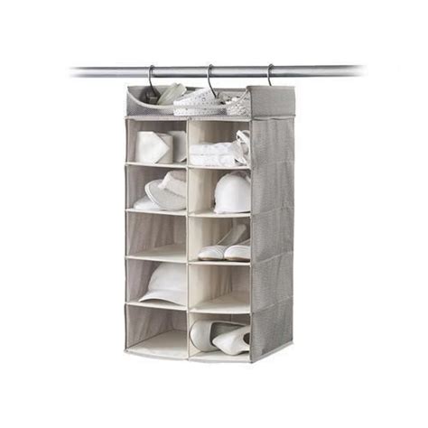 Hanging 2 X 5 Cubby Closet Organizer With Top Shelf Harmony Twill Collection Style 7752