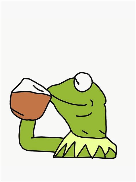 Kermit The Frog Drinking Tea Art Print For Sale By Matame666 Redbubble