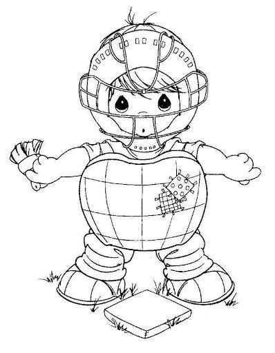 Besides making them more creative in coloring, it will make them know this kind of sport. Catcher - baseball coloring pages | Coloring - People ...