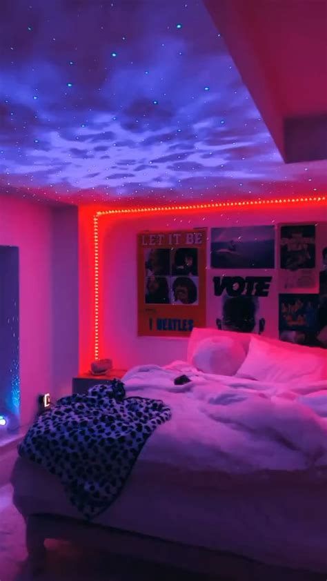 Aesthetic room with led lights. Pin on House Decor