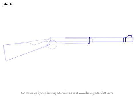 Learn How To Draw A Winchester Rifle Rifles Step By Step Drawing