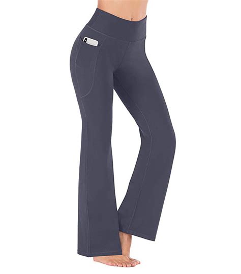 baleaf womens yoga pants bootcut pants bootleg activewear pants inner pocket mid waist flared