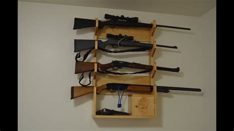 Diy Rifle Rack Hold Up Gun Racks And Firearm Wall Displays Arms