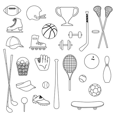 Athletics Clipart Black And White