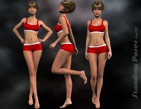 Standing Poses For V7 3d Models For Poser And Daz Studio