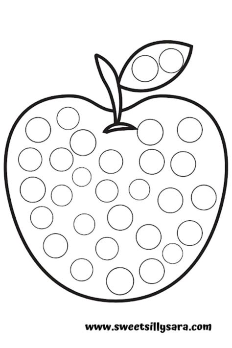 Apple Dot A Dot Printable Video Preschool Crafts Preschool Art
