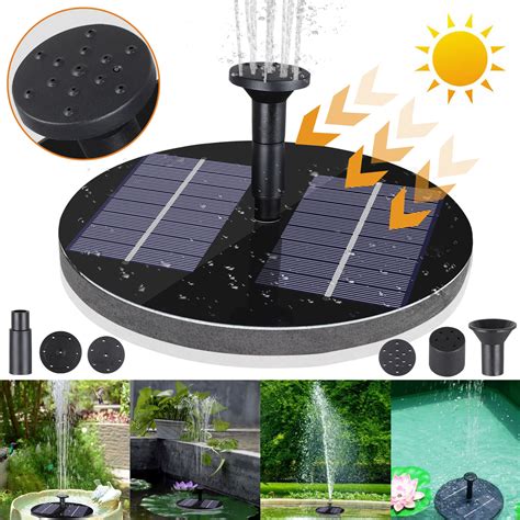 Buy a solar fountain pump, mains free water fountain pumps powered by solar for your pond or fountain feature, best prices, great reviews, free uk delivery. Solar Fountain Pump, Free Standing 1.4W Solar Powered Bird ...