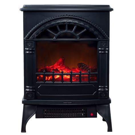 Shop Electric Fireplace Indoor Freestanding Space Heater With Faux Log