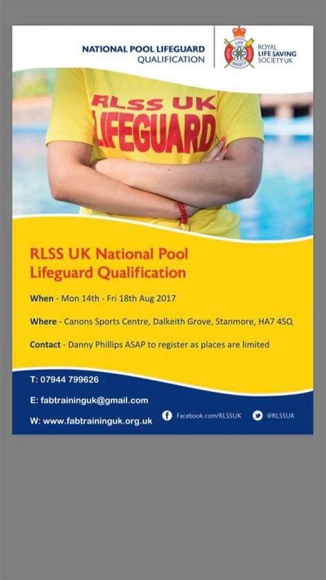 For Those Of You Interested In A Lifeguard Qualification Im Running A