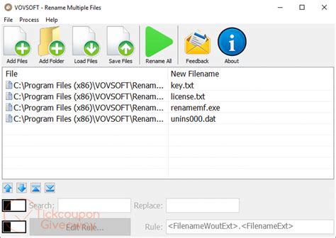 Giveaway Vovsoft Rename Multiple Files License Key For Free