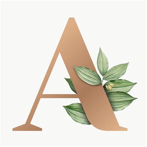 Botanical Capital Letter A Transparent Png Premium Image By Rawpixel