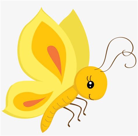 Cute - Yellow Butterfly Clipart Png PNG Image | Transparent PNG Free Download on SeekPNG