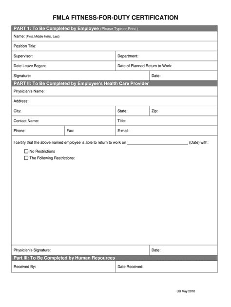 Fitness For Duty Form Fill Out And Sign Online Dochub