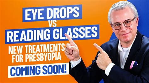 Presbyopia Correction Eye Drops Vs Reading Glasses Presbyopia Treatment Youtube