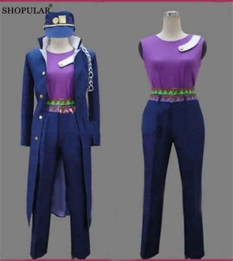 Anime Jojos Bizarre Adventure Jotaro Kujo Costume Cosplay Outfit