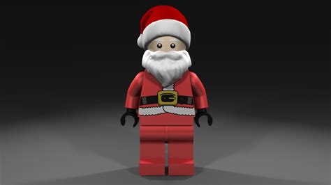 Lego Santa Claus 3d Obj