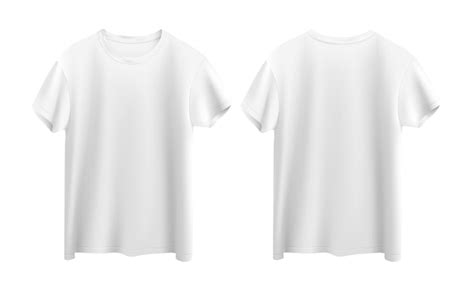 Premium Vector White T Shirt Isolated On White Background Front And