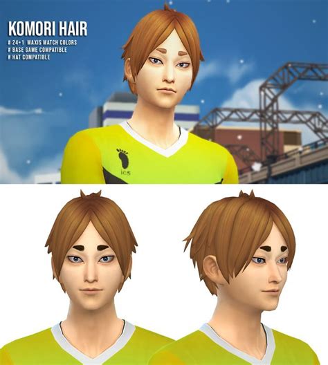 Komori Hair Sims 4 Anime Sims 4 Maxis Match