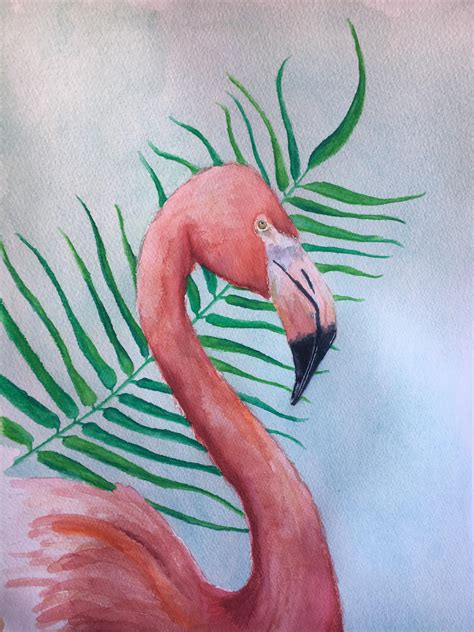 Flamingo Rwatercolor