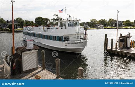 Fire Island Ferry Boat Arriving In Bay Shore Editorial Photography Image Of Arriving Shipping