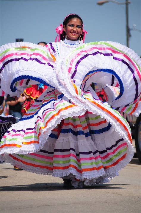 Colorful Dancer Mexican Traditional Clothing Traditional Mexican