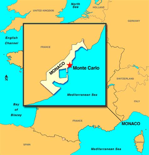 Monaco Mapa Geográfico